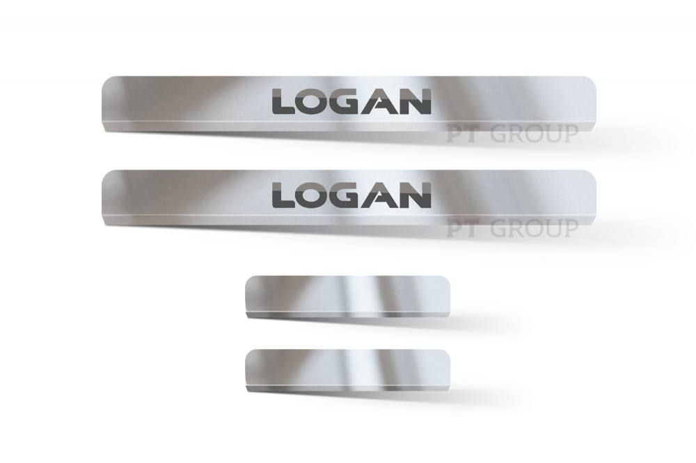 Накладки в проем дверей (4 шт) (НПС) RENAULT Logan 2014-  на автомобиль от производителя ПТ ГРУПП