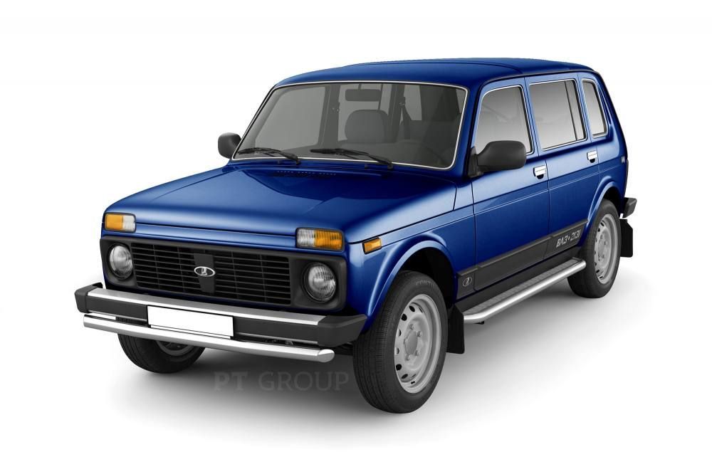 Защита порогов с алюм. площадкой Ø51мм (НПС) LADA "4х4 2131" 1995- от производителя ПТ ГРУПП