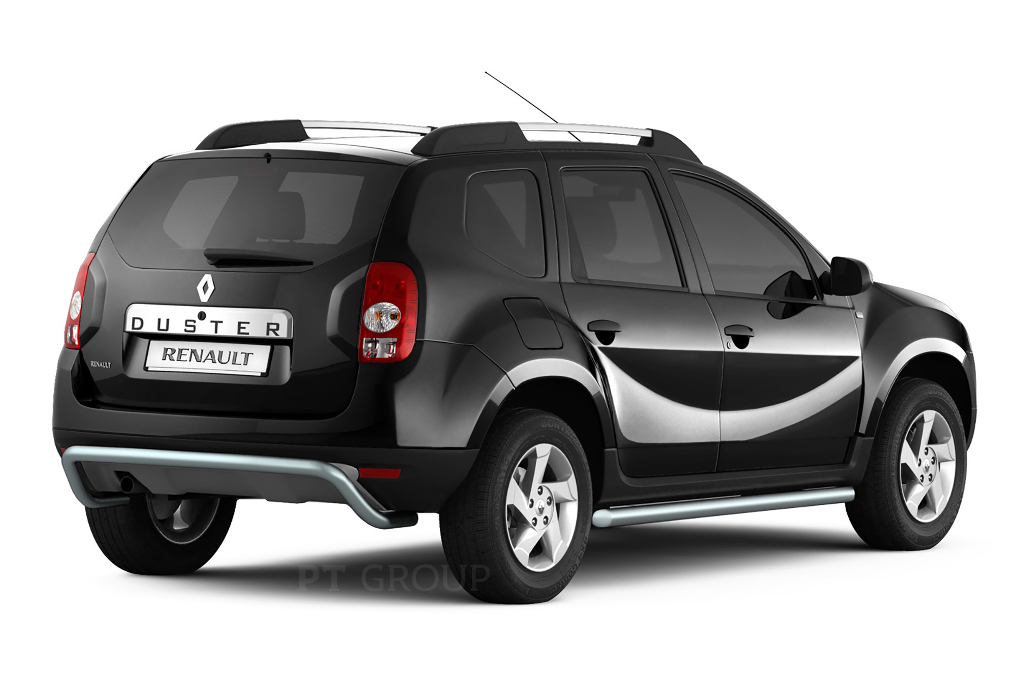 Защита порогов вогнутая Ø63мм (ППК) RENAULT Duster 2012-20/ NISSAN Terrano  2014-